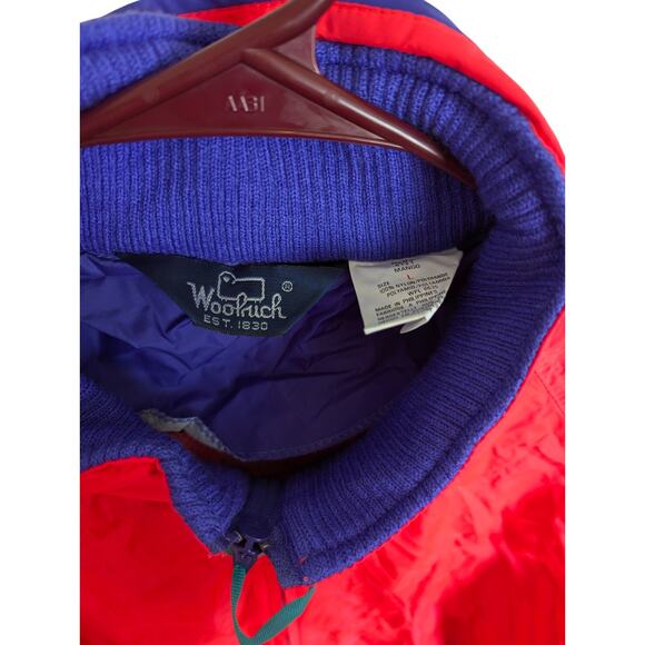 Vintage Woolrich Men's Pink Purple Windbreaker Packable Large - Picture 3 of 9